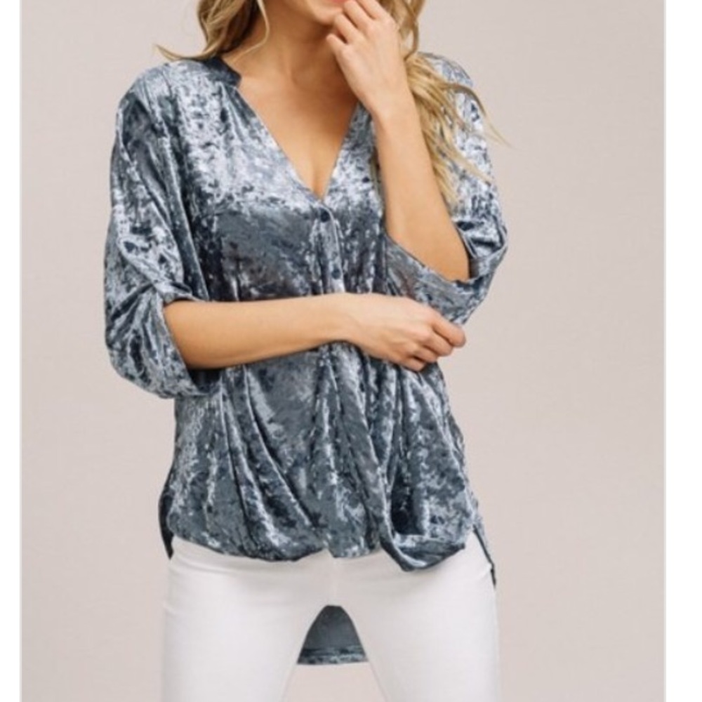 ✨Velvet Gathered Top